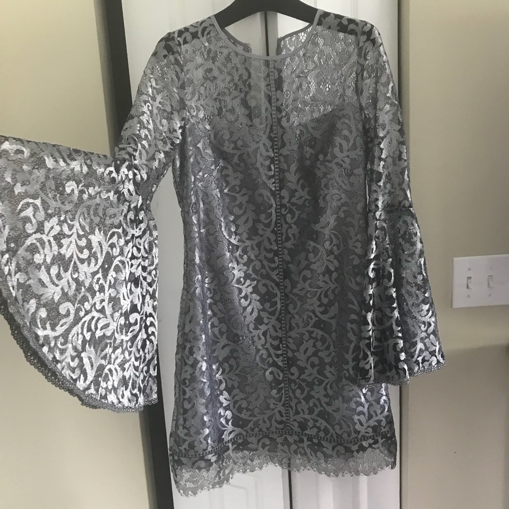 Grey lace dress WHBM